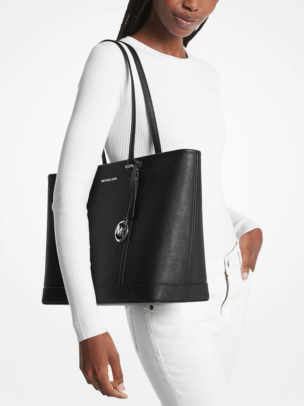 Jet Set Travel Large Saffiano Leather Tote Bag Michael Kors NWT $398 usd